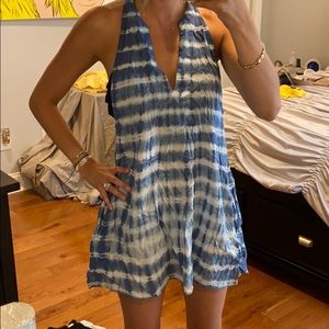 Blue and white cover up